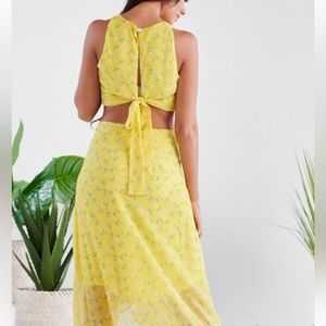 Floral Yellow Two Piece NWT